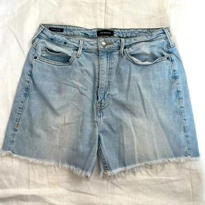 True Religion Denim Shorts with Frayed Hem